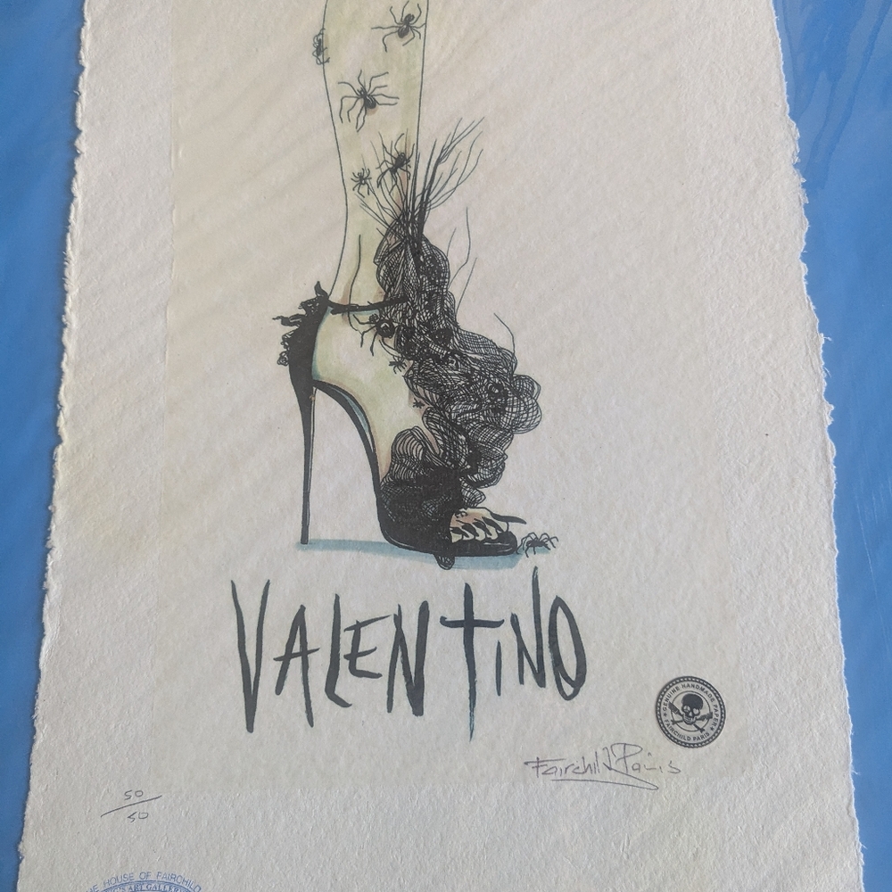 Fairchild Paris Valentino Artistic Black Heel Shoe Poster